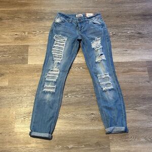 Mudd Distressed Blue Boyfriend Jeans